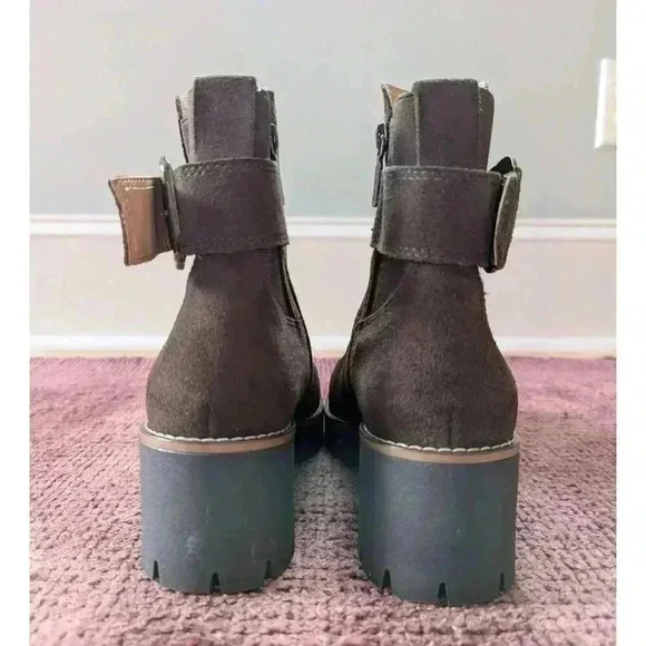 New Blondo Dakota Suede Boots 8.5 Brown Waterproof Ankle Booties Size 6.5 - Picture 4 of 6